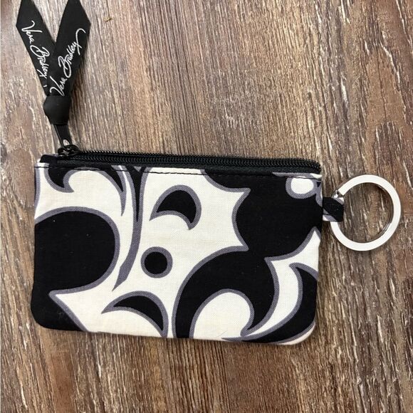Vera Bradley Night & Day Floral Black & White Quilted Bag Purse with ID Holder - Picture 11 of 12
